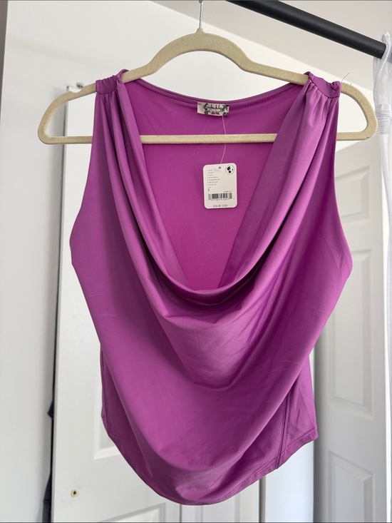 Free People Tops - Free People Draped Cowl Neck Tank Top - Magenta